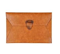 Bolso de mano negocios cuero PU A4, bolso documentos for hombre, portátil impermeable for for mujer Para Documentos(Brown)