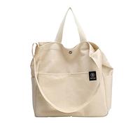 Bolso de mano para el trabajo, bolso de lona resistente, bolso personalizado para mujer, de vinilo, White, Talla única