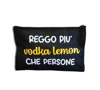 Bolso de mano para guardar más vodka limón que personas, idea de regalo para amigas., Negro , M, Contemporáneo
