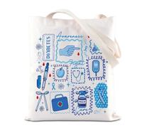 Bolso de mano para la concienciación sobre la diabetes, tipo 1, regalo para la diabetes, Diabetes-t Reino Unido, INCHES