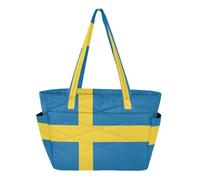 Bolso de mano para mujer, bolsa de trabajo para viajes de fin de semana con compartimento con bandera de Suecia
