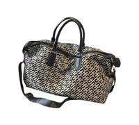 Bolso de mano para mujer, bolso de lona grande, bolsa de fitness con cremalleras, viajes esenciales, para el trabajo de ocio, Color negro