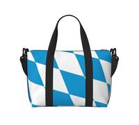 Bolso de mano para mujer con estampado de bandera bávara, bolso cruzado portátil, adecuado para fitness, viajes.