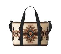 Bolso de mano para mujer con estampado de pintura nativa americana, bolso cruzado portátil, adecuado para fitness, viajes.
