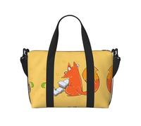 Bolso de mano para mujer con estampado de semillas de girasol y zorros, bolso cruzado portátil, adecuado para fitness, viajes.