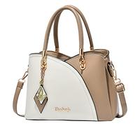 Bolso de mano para mujer, de gran capacidad, a cuadros, color de contraste, medio de un hombro, bolso de mensajero para mujer, Wh1, Talla única