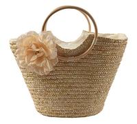 Bolso de mano para mujer tejido de paja, tejido de, verano, playa, mensajero, bolsa de mano, cesta, comprador, bolso