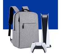 Bolso de mano para PS5, mochila de viaje compatible con la consola PS5, funda protectora para discos/versiones digitales (gris)