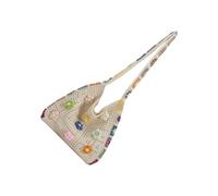 Bolso de mano para verano, playa, mujer, estético, de malla, hippies, cruzado, estético, de ganchillo, para mujer, beige