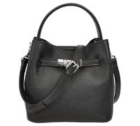 Bolso de mano pequeño con asa superior para mujer con correa cruzada desmontable y bolsa extraíble con cremallera, bolso de cuero suave Stacey, Black, Small