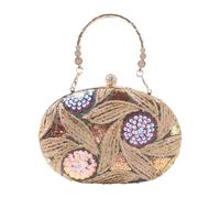 Bolso de mano portátil para banquete de noche con purpurina bordada, de lujo, bolsa de mano para mujer, exquisita bolsa cruzada brillante