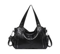 Bolso de mano puro ajustable - 14.96x11.42x4.92 pulgadas, cuero PU de gran capacidad, bolso de hombro casual | Trabajo Travel Shopping Elegante para una escuela de oficina espaciosa Uso q, Negro , Se