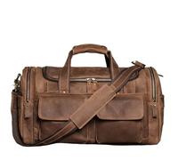 Bolso de Mano Retro for Hombre, de Piel de Vaca, de Gran Capacidad, for Viaje, Negocios, Fin de Semana, Bandolera de un Solo Hombro.(Retro Brown)