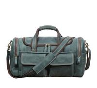 Bolso de Mano Retro for Hombre, de Piel de Vaca, de Gran Capacidad, for Viaje, Negocios, Fin de Semana, Bandolera de un Solo Hombro.(Blue)