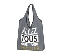 Bolso de mano Retro Tous Vous Faire Enculer Bolsas de compras activas Bolsa de compras de gran capacidad Bolsa de hombro de comestibles Ocio al aire libre Regalos de vacaciones