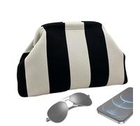 Bolso de Mano Tejido a Croché - Bolso Viaje Estilo Bao, Ligero de Mano para Mujer Viaje Vacaciones Verano Casual Playa Noche Boda