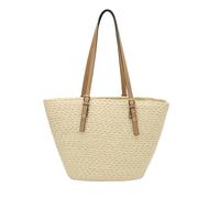 Bolso de mano tejido for mujer, bolsa de mano for primavera, verano, vacaciones en la playa y versátil for uso diario(Large Beige)