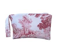 Bolso de mano toile de jouy, rojo, cm 19x28, Clásico