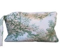 Bolso de mano toile de jouy, Verde, cm 19x28, Clásico
