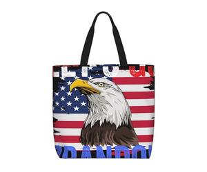 Bolso De Mano Vamos Brandon Bald Ea Gle Flag Mujer Bolsos De Hombro Impermeable Tote Bag Moda Bolsos Shopper Para Viaje Oficina Ordenador