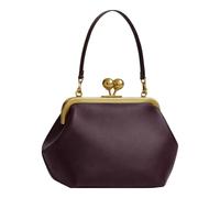 Bolso de mano vintage de piel sintética para mujer, de gran capacidad, versátil, color sólido, elegante, para viajes, trabajo, compras, Style 7, 220*170*170mm