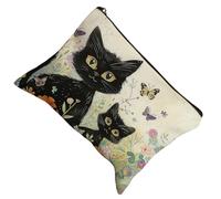 Bolso de Maquillaje de Gato - Organizador Lindo Bolso Vintage | de Cosméticos con Capacidad | Para Mujeres Artículos de Aseo Almacenamiento de Cosméticos Cumpleaños Esposa Maestro Mejor V