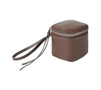 Bolso de Maquillaje de | Small Beuaty Case Portable Cosmetic Bag - Square Vintage Makeup Case Toiletry Pouch with Zipper for Lipstick & Coin, Coffee, Consultar la descripción, Consultar la