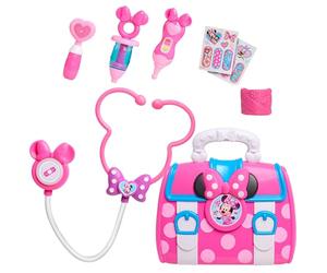 Bolso de médico con Accesorios Minnie Mouse Bow-Care de Disney Junior, 9 Piezas, Juego de simulación e imaginativo; Juguetes para niños a Partir de 3 años de Just Play