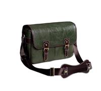 Bolso De Mensajer Bolsa for cámara Tanque Interior de Cuero DSLR Cámaras fotográficas Mensajero Bolsas Laterales Hombro Retro Vintage Trabajar(Green,29X13X21.5CM)