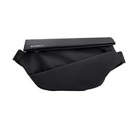 Bolso de mensajero con cierre de cremallera para hombre, multicapa, de alta capacidad, para un solo hombro, placa con hebilla, para hombre, Black, Talla única