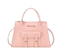 Bolso de mensajero para mujer, diseño sólido, simple, bolso de hombro de alta capacidad con cremallera, hecho a mano, rosa, Talla única