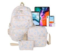 Bolso de mochila para mujeres - Bowknot Trendy Ladies Backpack | Amplio Organizador de maquillaje de bolsas escolares y lindo para profesores de negocios Festival de fin de semana de viaje Turista dia