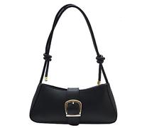 Bolso de moda Axila Bolsos Bandoleras Para Niñas Mujeres Señora Monedero Color Simple Antebrazo Moda Bolso Con Bolsillo Bolsos Llevar, Negro