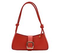 Bolso de moda Axila Bolsos Bandoleras Para Niñas Mujeres Señora Monedero Color Simple Antebrazo Moda Bolso Con Bolsillo Bolsos Llevar, rojo