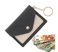 Bolso De Moneda Para Mujeres - Mini Cartera De Caramelo Con Llavero Con Llavero | Estuche De Cambio De Cierre Portátil Para Monedas, Auriculares, Lápiz Labial, Llaves | Lindo Bolso De Monedas, Negro