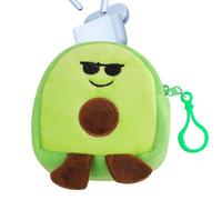 Bolso de monedas de aguacate, monedero de felpa de aguacate | monedero pequeño monedero de dibujos animados de frutas de felpa, colgante de felpa de aguacate de moda, monedero suave pequeño para