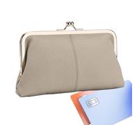 Bolso De Monedas Para Mujeres - Cartera De Compacta, Mini Bolso Elegante | Embrague De Cierre Del Marco Vintage, Soporte Para Bolsas Pequeñas Y Chic, Organizador De Patrones Elegant, gris,
