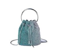Bolso de mujer, bolsos tipo cubo, bolso de mujer con incrustaciones de diamantes, bolsos de lujo for cena for mujer, bolsos de un solo hombro Para Boda Novia Banquete(Color 4)
