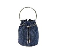 Bolso de mujer, bolsos tipo cubo, bolso de mujer con incrustaciones de diamantes, bolsos de lujo for cena for mujer, bolsos de un solo hombro Para Boda Novia Banquete(Color 6)