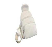 Bolso de mujer de color puro, bolso de lona de terciopelo simple, bolso de hombro casual con un hombro chaleco de protección bolsas de policía, Blanco, talla única