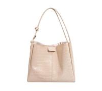 Bolso de mujer de invierno para mujer, de piel sintética, mensajero, de gran capacidad, PU, bandolera, hombro de gran capacidad, mensajero, beige