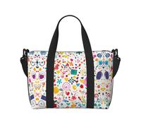 Bolso de mujer estampado con fondo de feliz cumpleaños, bolso bandolera portátil para fitness, viajes
