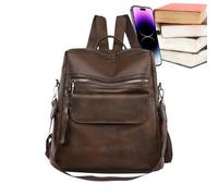 Bolso de mujer - gran capacidad PU libro, bolso universitario elegante para mujer | Gran capacidad femenina popular Schoolbag, multipropósito universitario bolsa de libro con borlas -colgante de