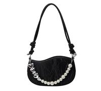 Bolso De Mujer Hombro Tendencia con Cadena Perlas Estilos Franceses Mensajeros Cruzado Compras Citas Hombro para Axila Bandolera PU