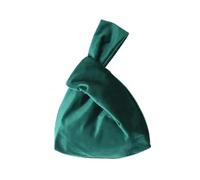Bolso de muñeca de terciopelo suave para mujer, estilo japonés, simple, casual, color sólido, nudo pequeño, moderno, bolsa de almacenamiento para tarjetas de dinero en efectivo, Green, Talla única