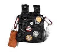 Bolso De Muslo Punk | De Accesorios De Denim con Estilo Vintage Y De,De Viaje Bolso De Hombro | para Mujeres y Hombres Adolescentes Familia y Amigos