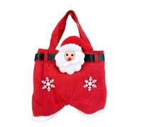 Bolso de navidad, bolsas de caramelos con pantalones de Papá Noel, bolsas de regalo de botella de vino de Navidad con asas, cestas de dulces decoradas para botellas de vino de vacaciones