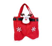Bolso de navidad, bolsas de caramelos con pantalones de Papá Noel, bolsas de regalo para botellas de vino de Navidad con asas, cestas de dulces decoradas para botellas de vino de vacaciones