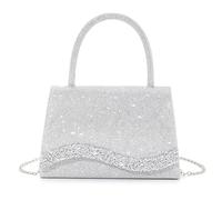 Bolso de noche con diamantes de imitación brillantes con cadena, bolso cruzado brillante para mujer, evento de graduación y ocasión especial, estilo B, 200.00x135.00x55.00mm/7.87x5.31x2.17inch