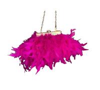 Bolso de noche de plumas de felpa con cadena, bolso de hombro cruzado, bolso de mano para boda, bolso cruzado para niñas, monederos para mujeres y mujeres, a, One Size